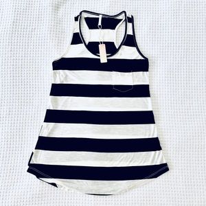 NWT Pink Blush Maternity Black&White Stripe Tank